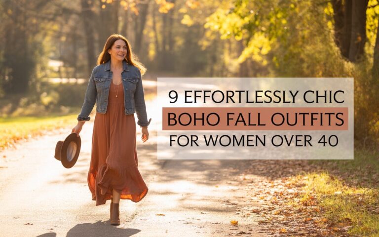 9 Effortlessly Chic Boho Fall Outfits for Women Over 40